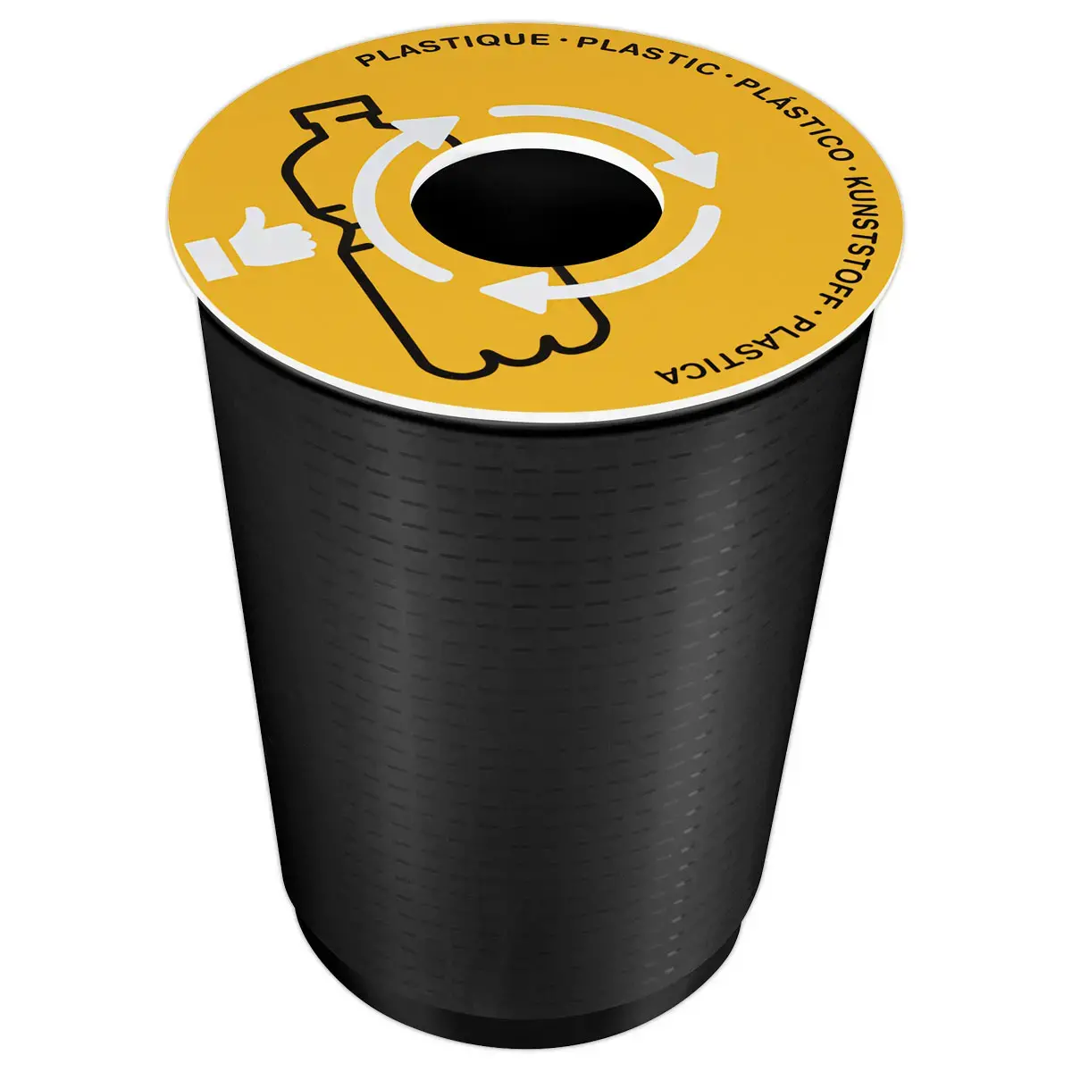 couvercle de tri selectif jaune