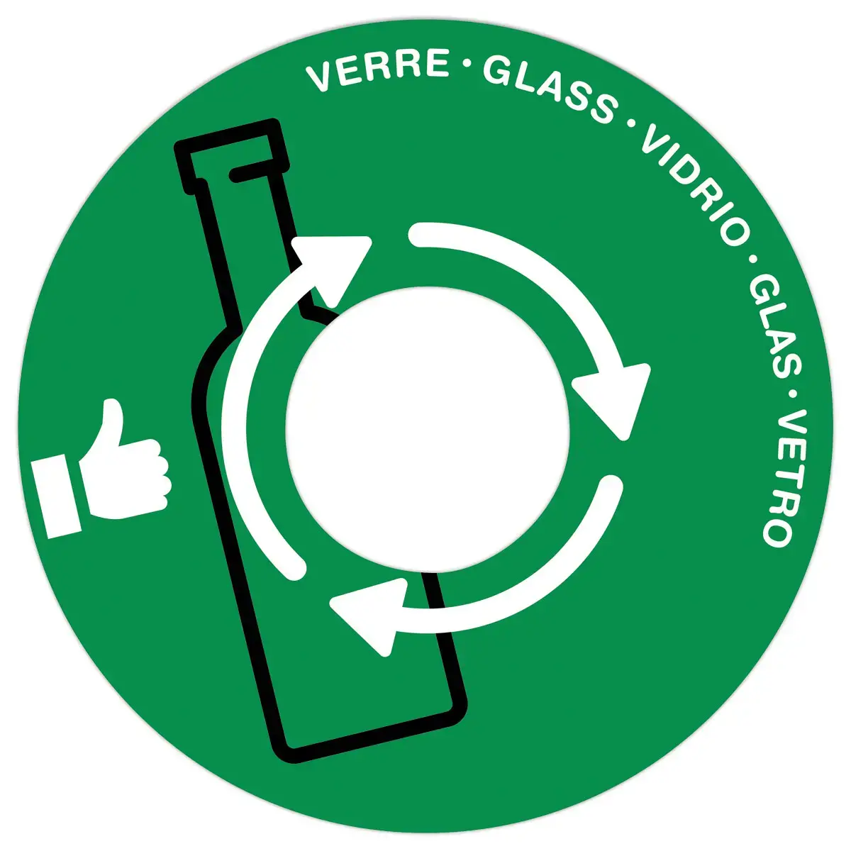 couvercle de tri selectif vert