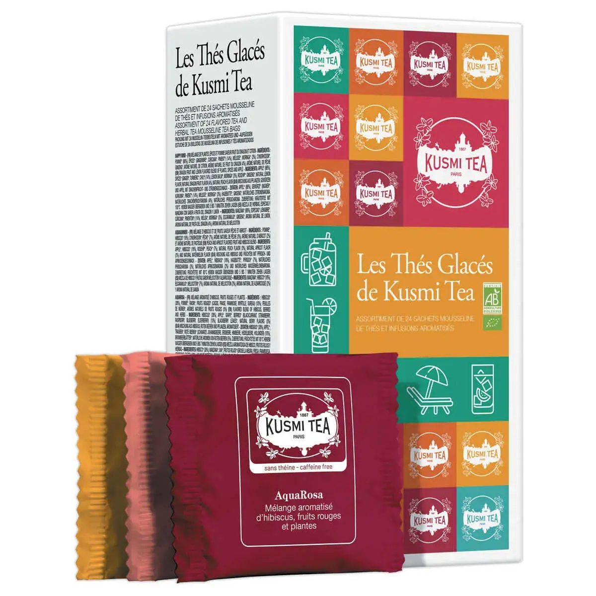 Coffret de 24 sachets de th&eacute;s glac&eacute;s bio 