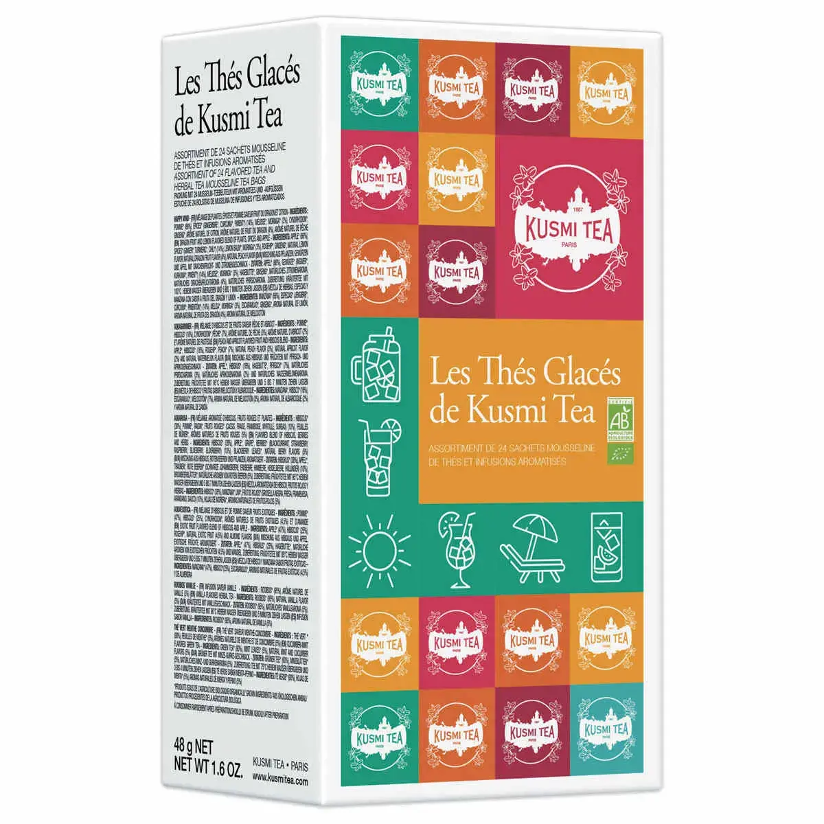 Coffret de 24 sachets de th&eacute;s glac&eacute;s bio 