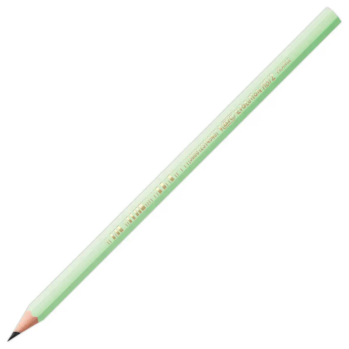 12 Crayons &agrave; papier pastel - T&ecirc;te coup&eacute;e - Mine HB - BIC 