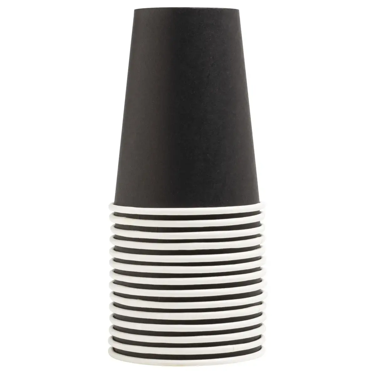15 Gobelets en carton 20 cl Noir - Pro nappe