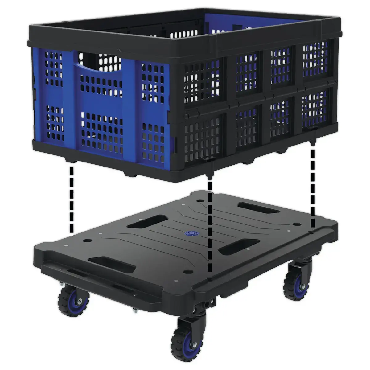 bacs pliants pour plateau roulant