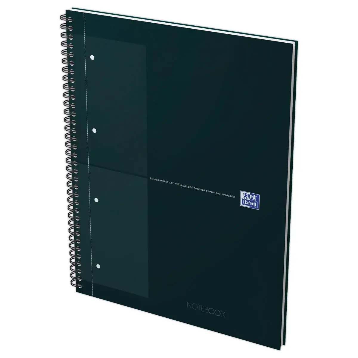 Cahier spirale Notebook A4+, 160p, 5x5, Oxford international Noir