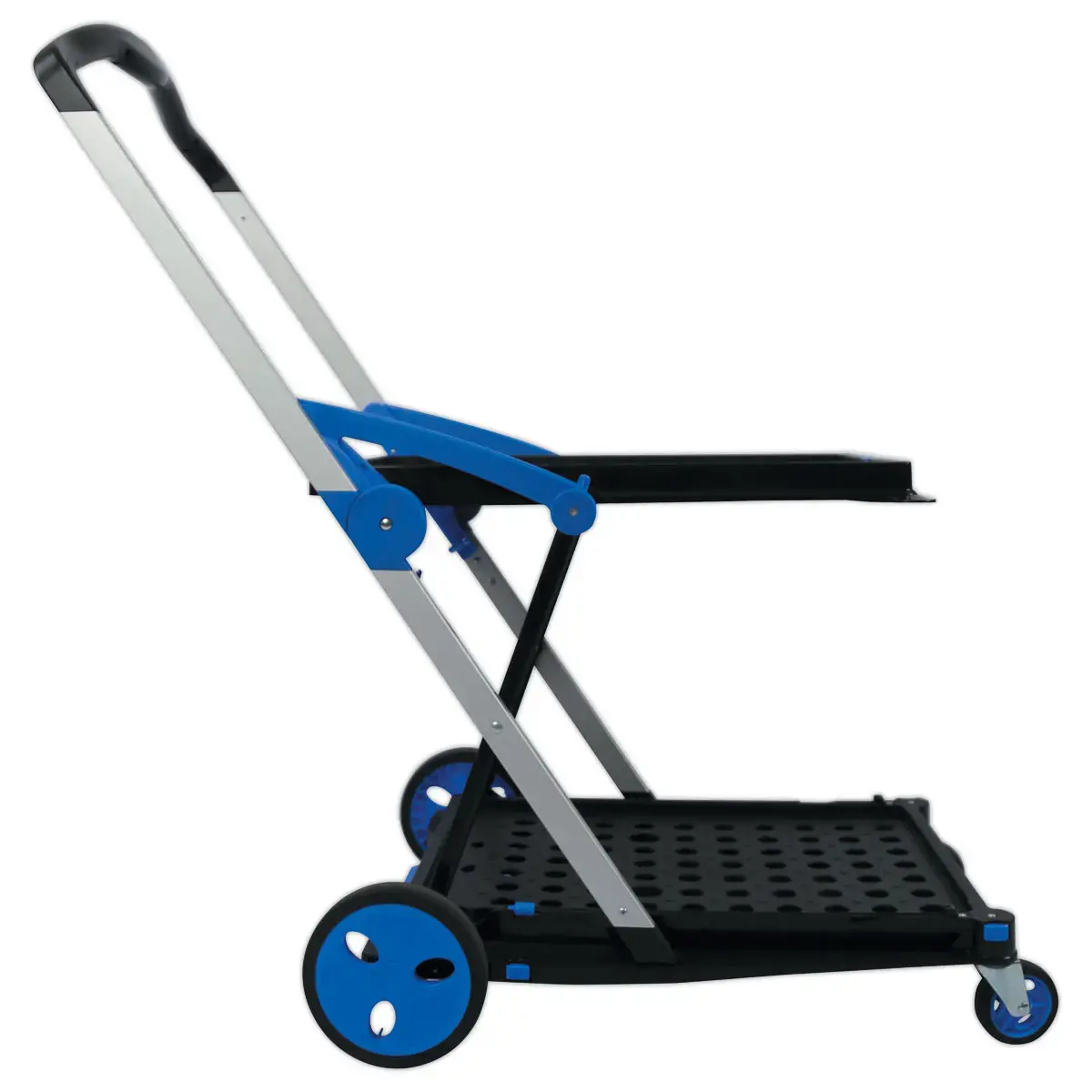 Chariot pliant double plateaux
