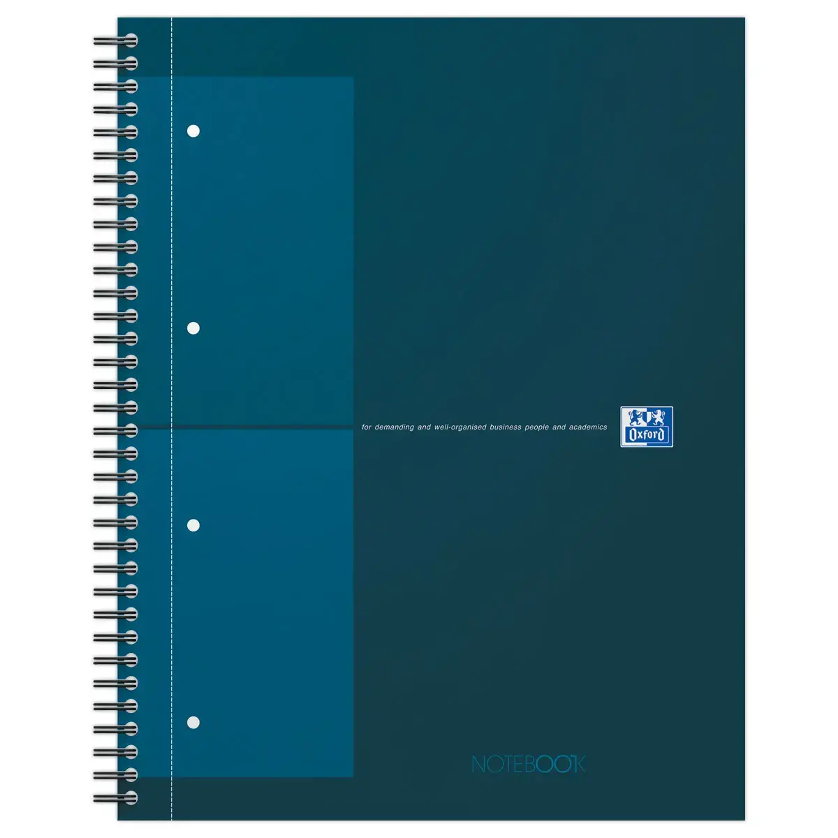 Cahier spirale Notebook A4+, 160p, 5x5, Oxford international Pétrole