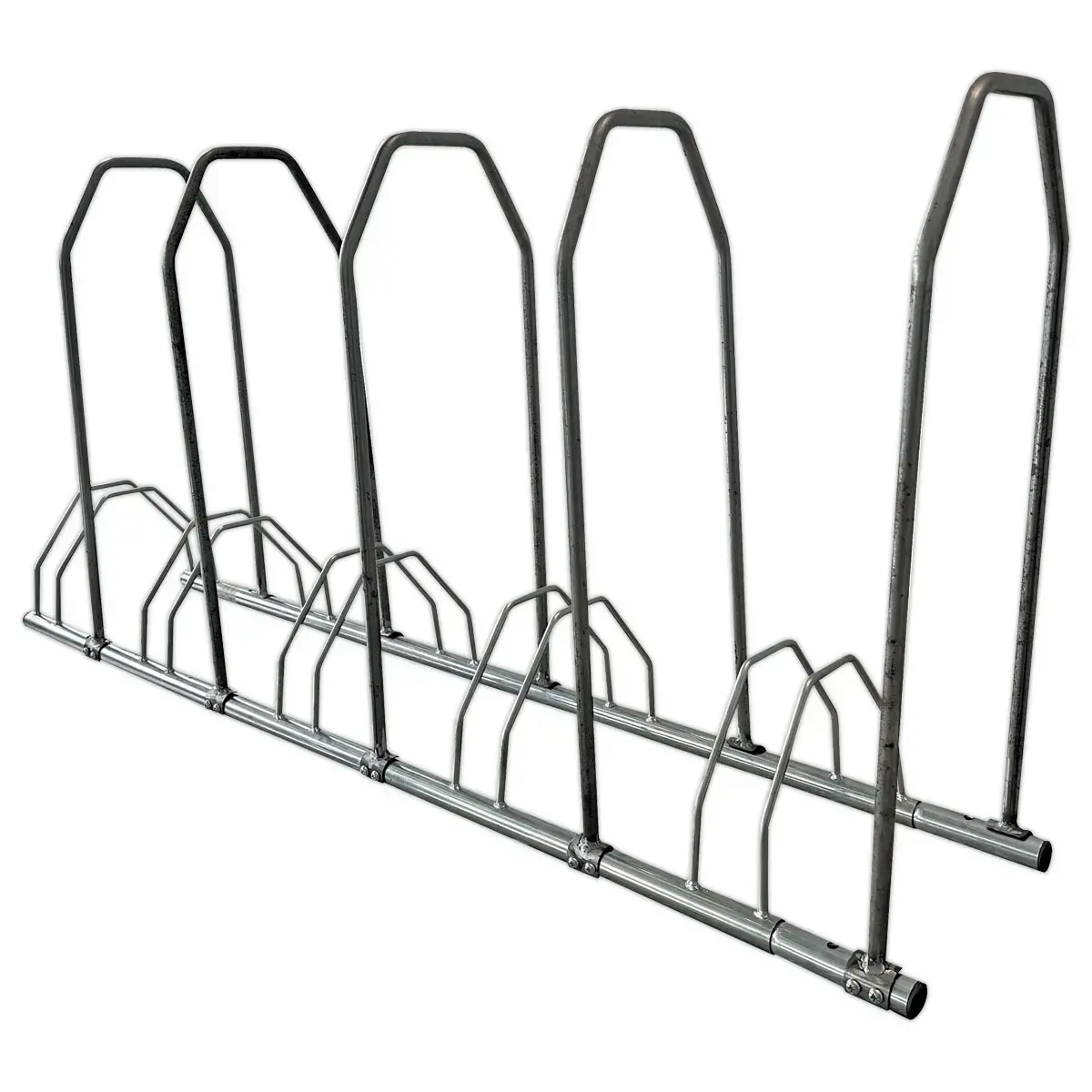 Parc pour 5 v&eacute;los avec appui pour guidon 