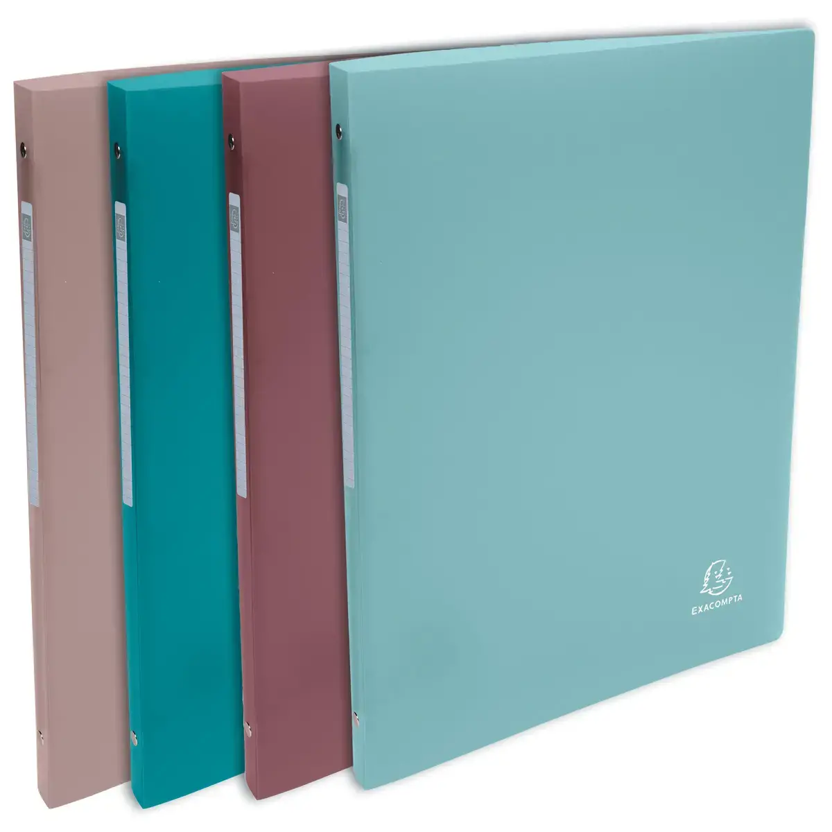 Classeur souple Skandi - 4 anneaux - Coloris al&eacute;atoire - Exacompta 