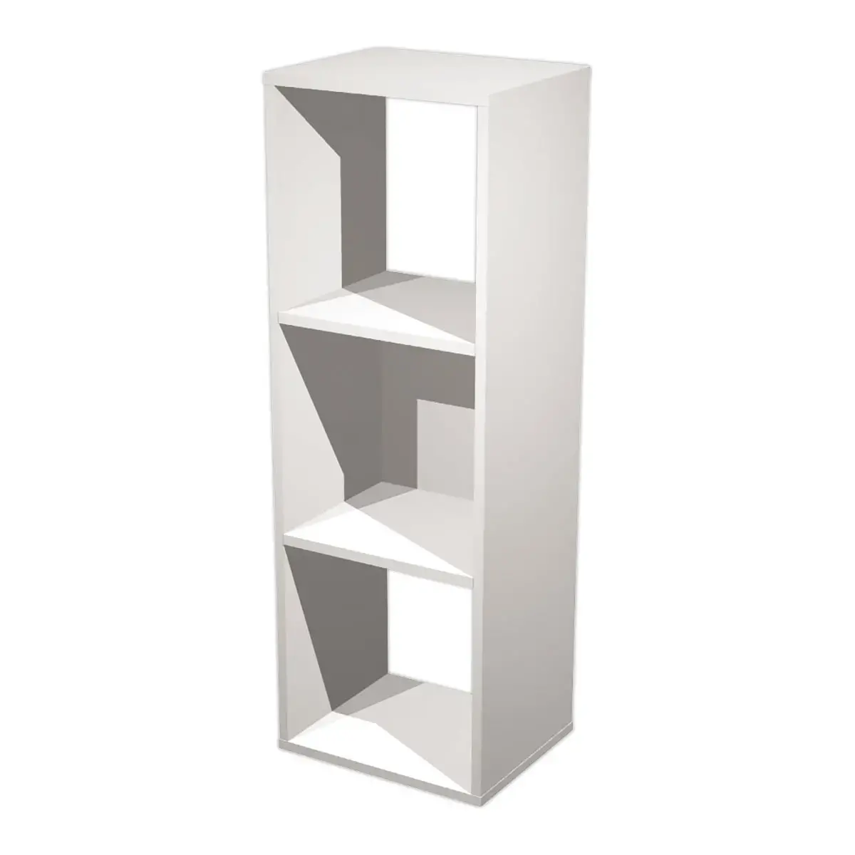 Rangement blanc 3 cases monté.