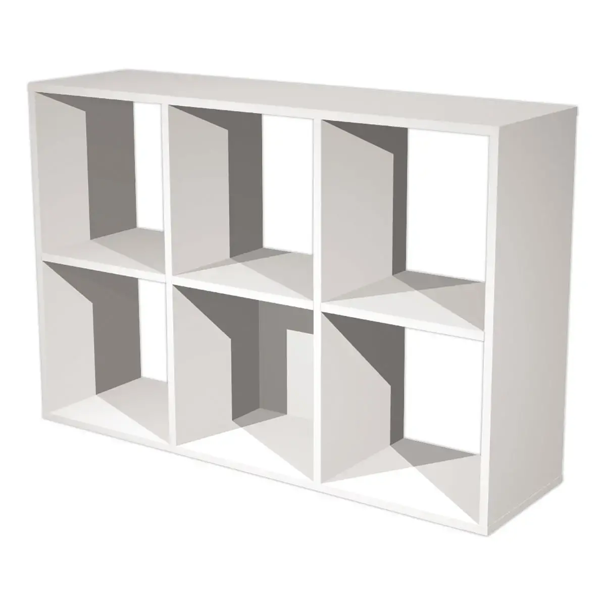 Rangement blanc 6 cases mont&eacute;. 