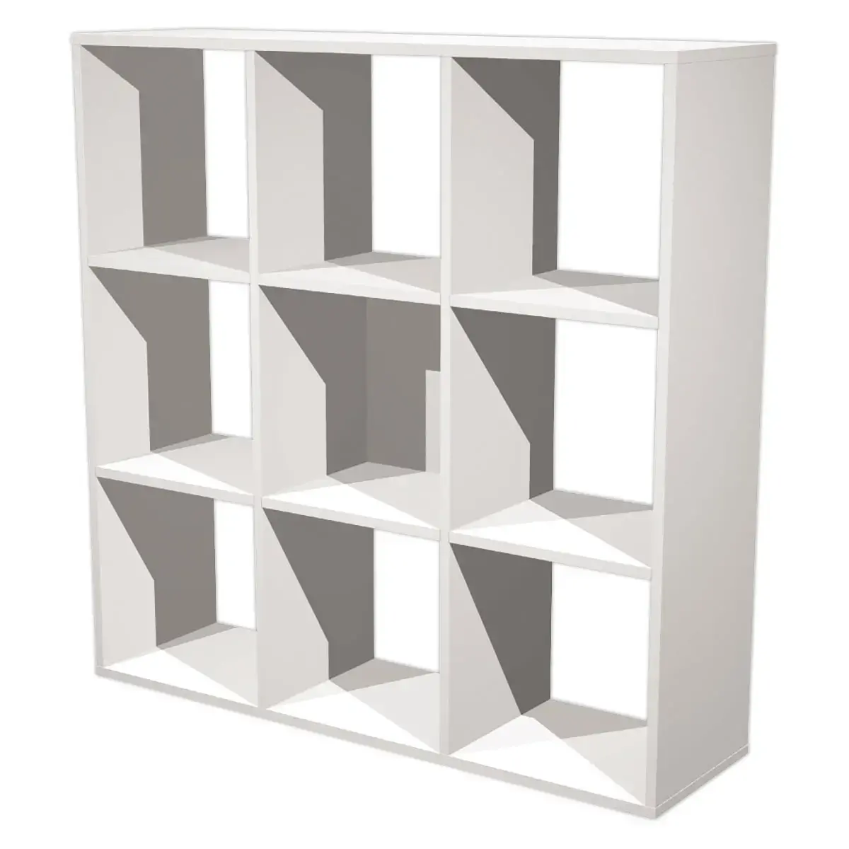 Rangement blanc 9 cases monté.