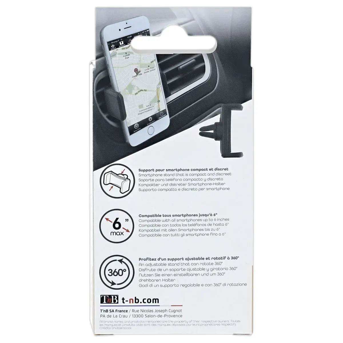 Support grille aération Tnb