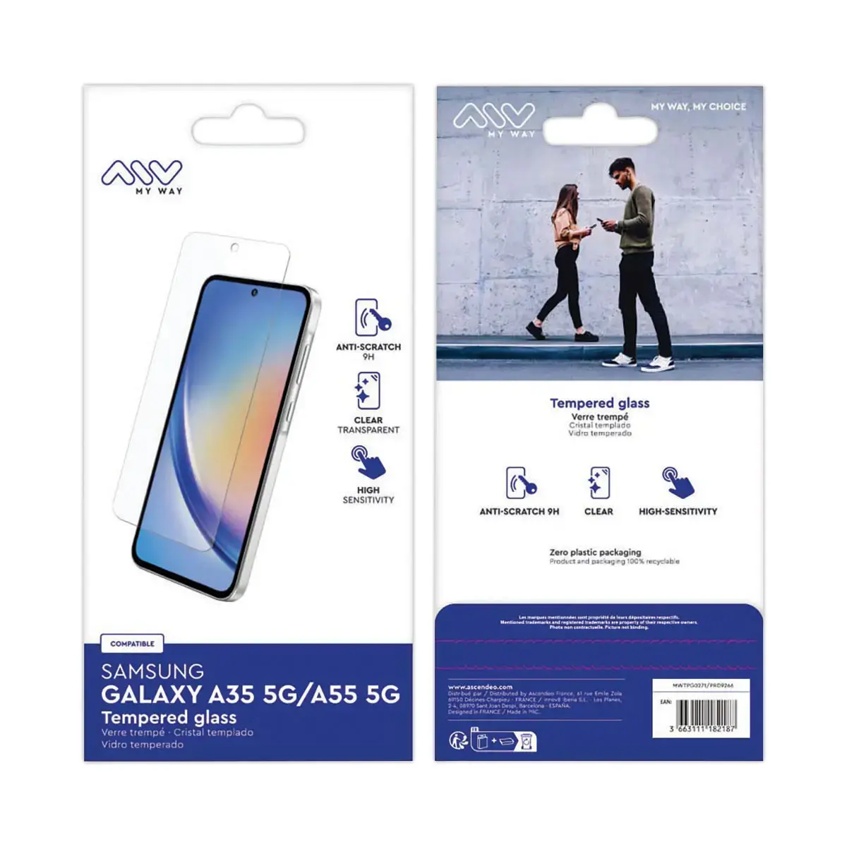 Verre trempé pour Samsung Galaxy A35 5G et 155 5G