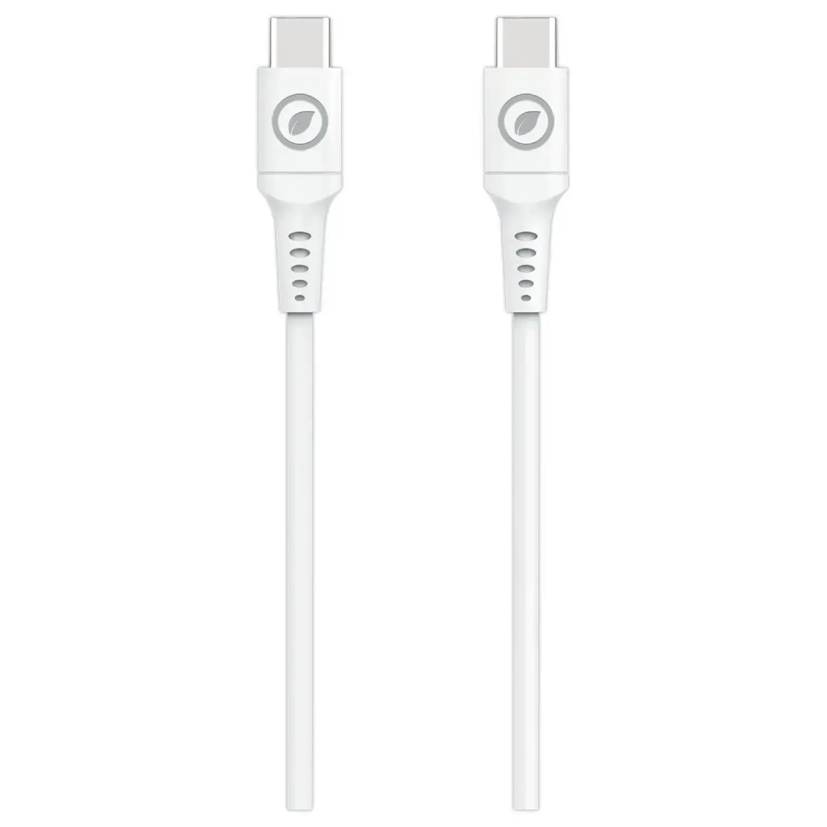 Câble de charge USB-C en plastique recyclé 1,2 m - Blanc