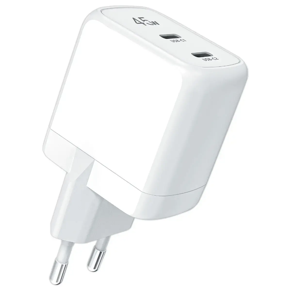 Chargeur secteur GAN 2 ports USB-C 45W