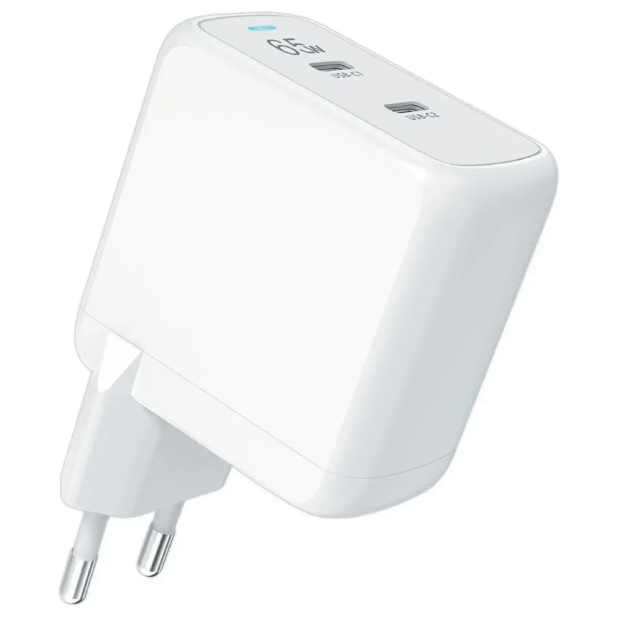 Chargeur secteur GAN 2 ports USB-C 65W 