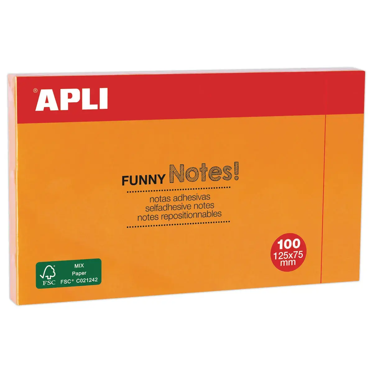 Bloc notes adhésives 125 x 75 mm vert fluo