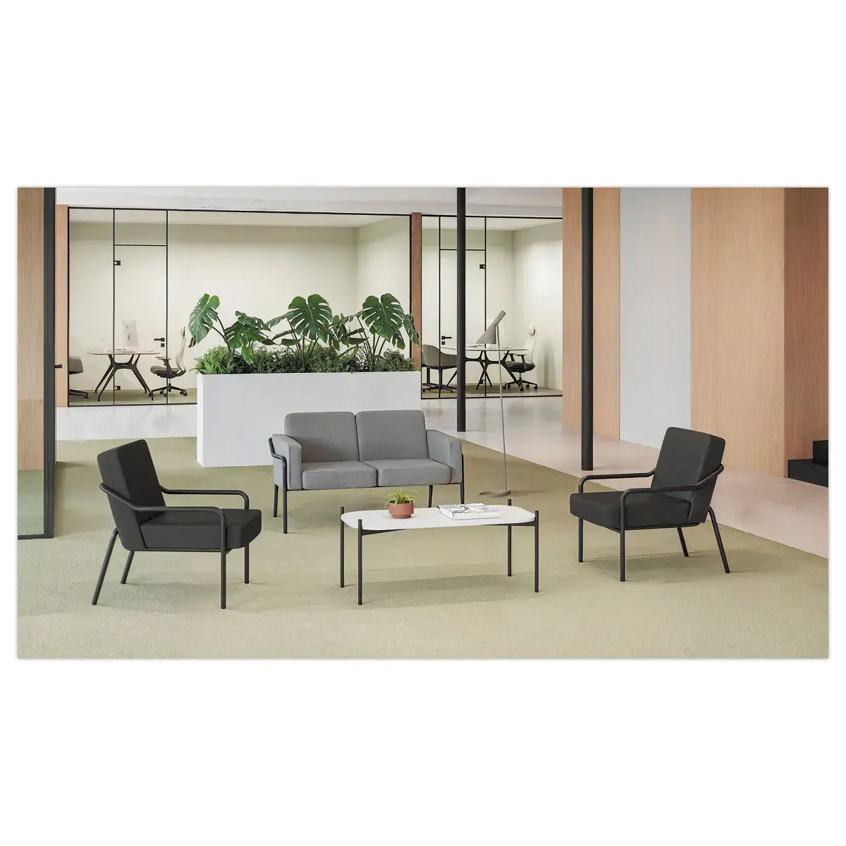 Fauteuil MEDSO tissu gris mont&eacute; 