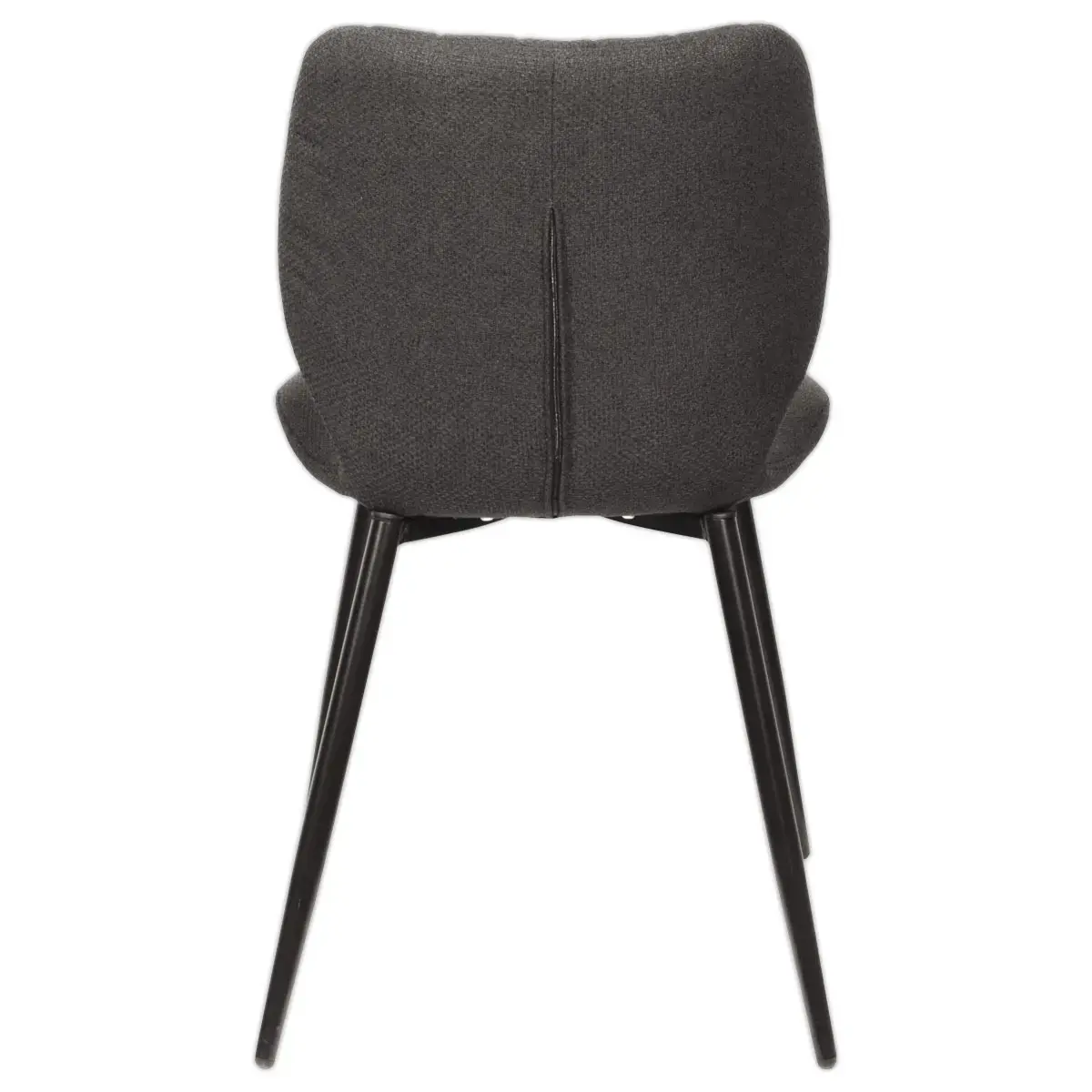 2 chaises LINE pieds noirs assise anthracite