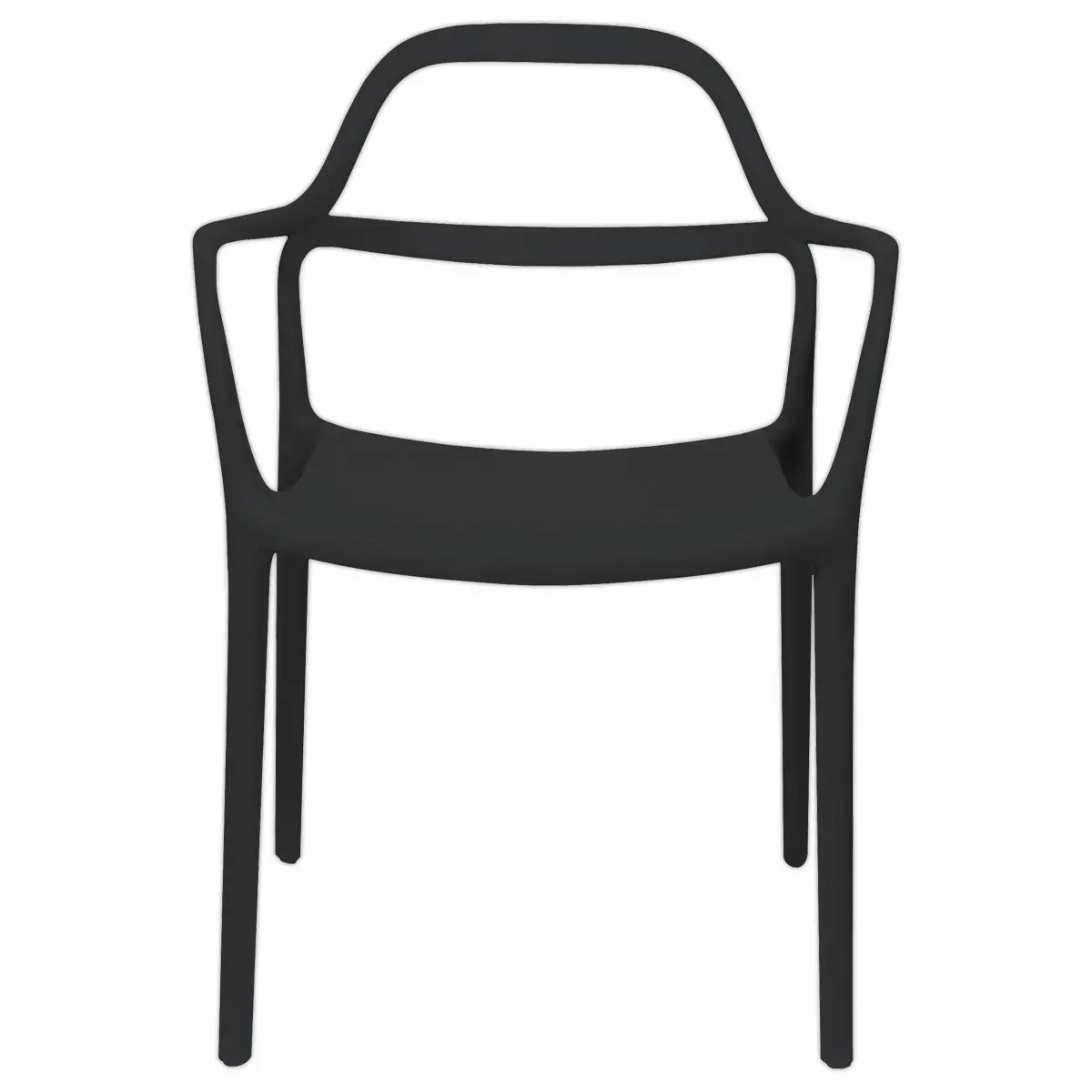 2 chaises NOVA intérieures/extérieures noires