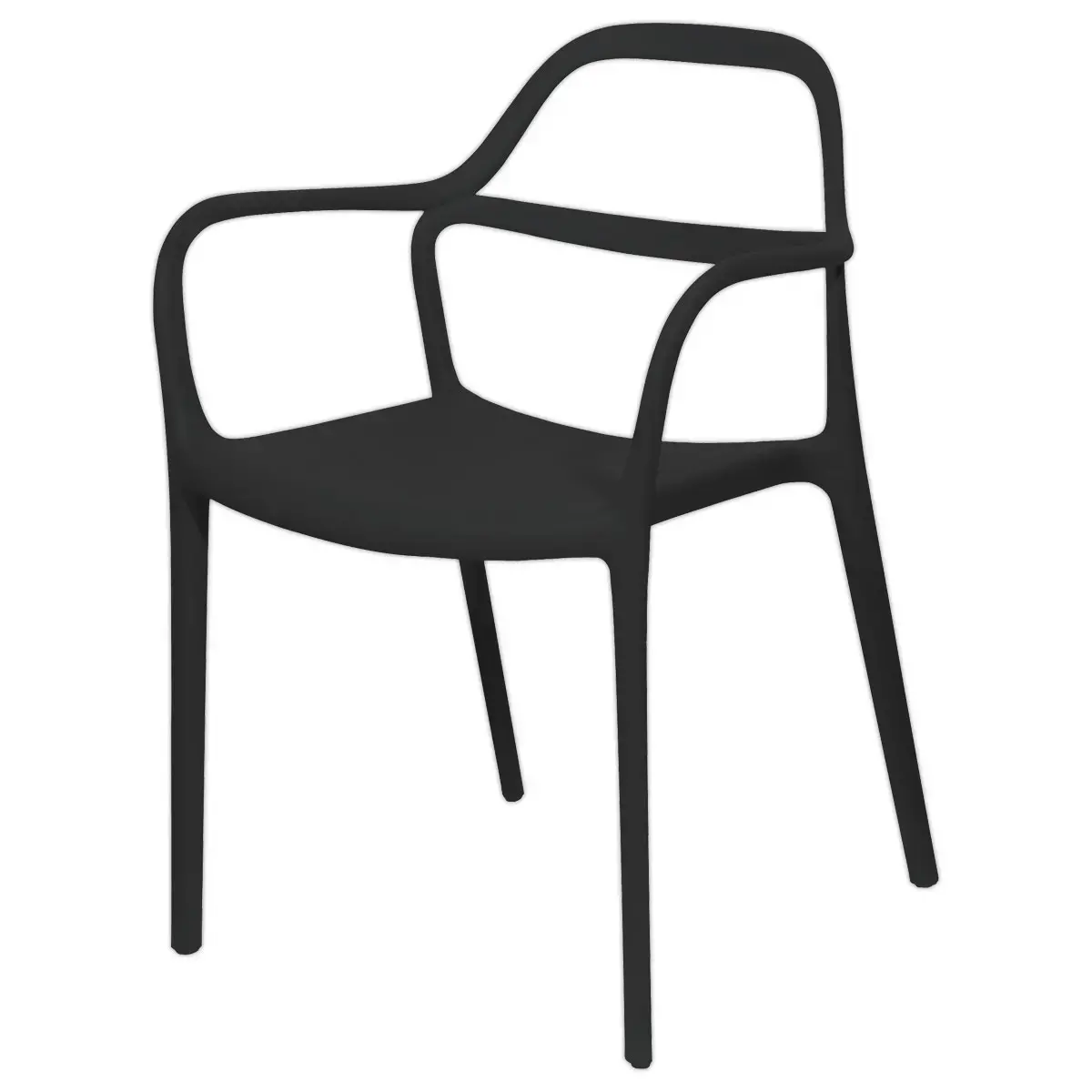 2 chaises NOVA intérieures/extérieures noires