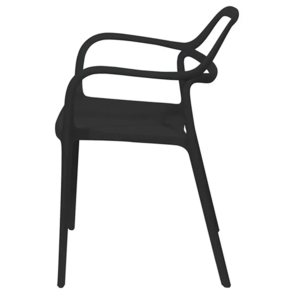 2 chaises NOVA intérieures/extérieures noires