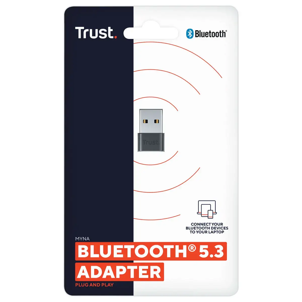 Adaptateur Myna Bluetooth 5.3 Trust - Noir 