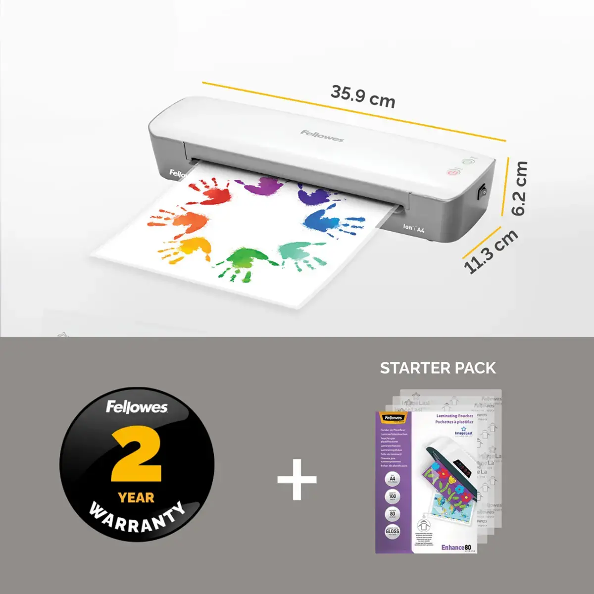 Plastifieuse Ion – A4 - Blanc – Fellowes
