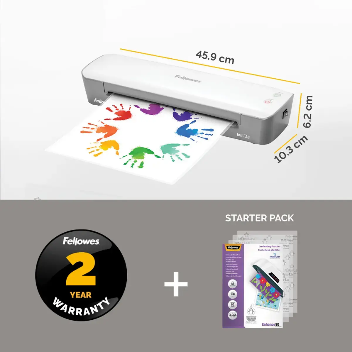 Plastifieuse Ion &ndash; A3 &ndash; Blanc &ndash; Fellowes 