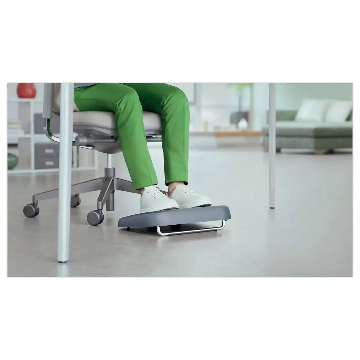 Repose-pieds de bureau ergonomique réglable - Gris foncé - LEITZ