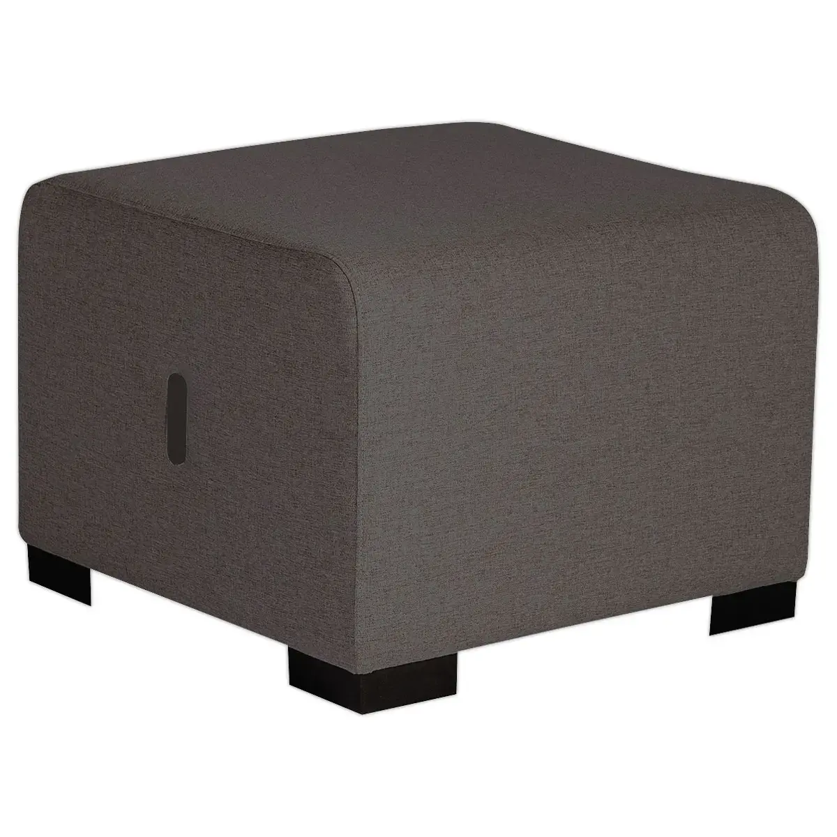 Pouf 1 place Hizia gris monté