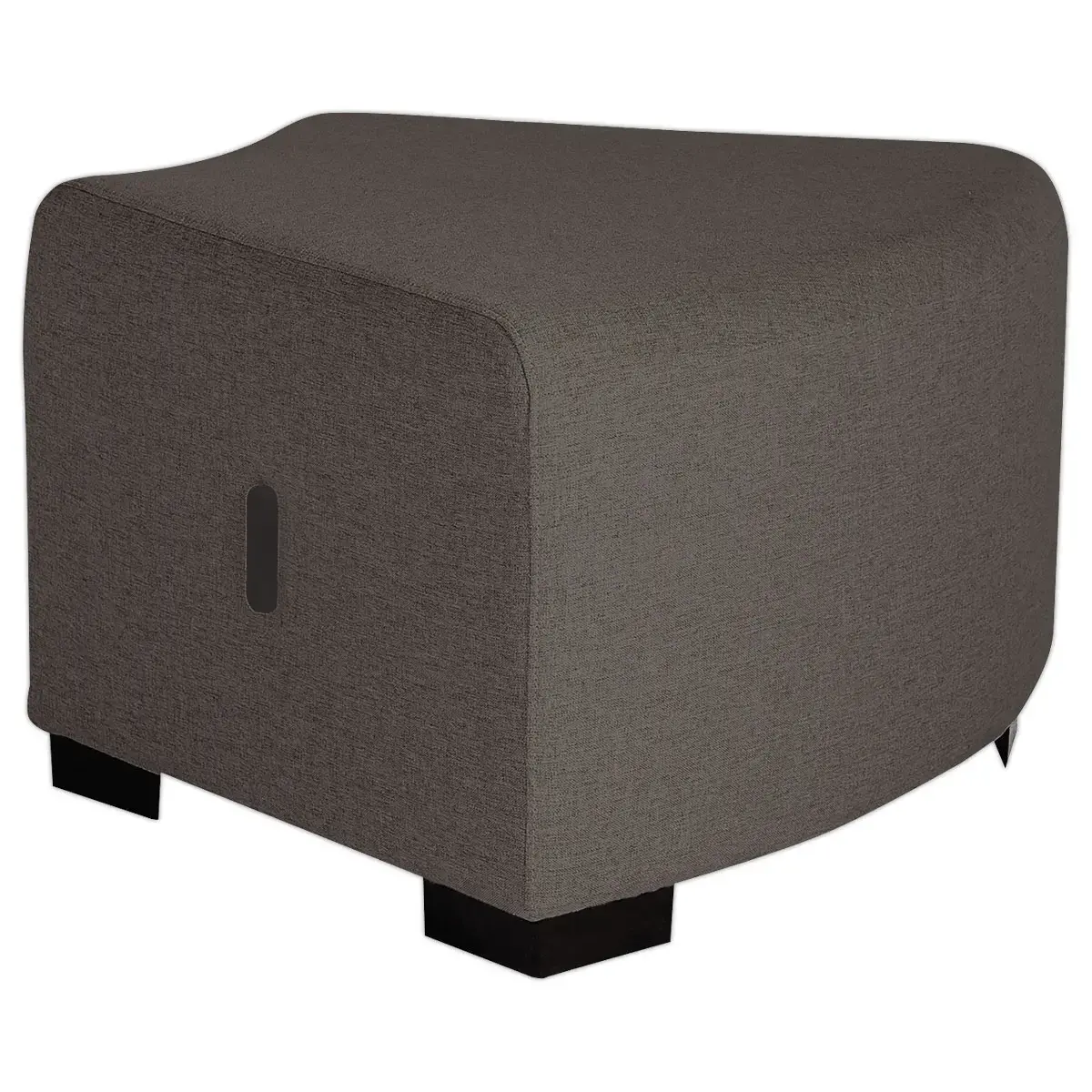 Pouf angulaire Hizia 1 place gris monté