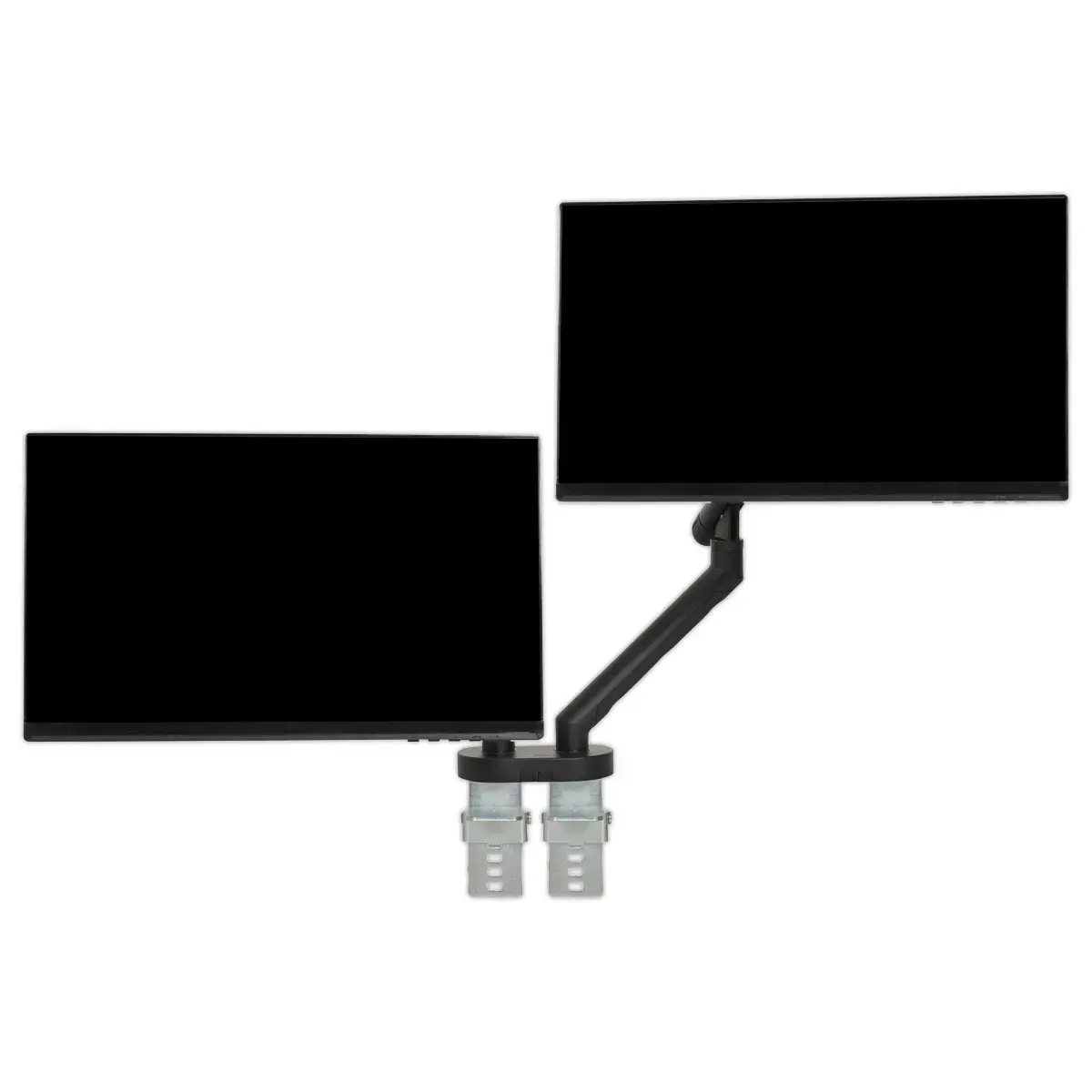 Bras porte-&eacute;cran double BE Flexible Dual - Noir 