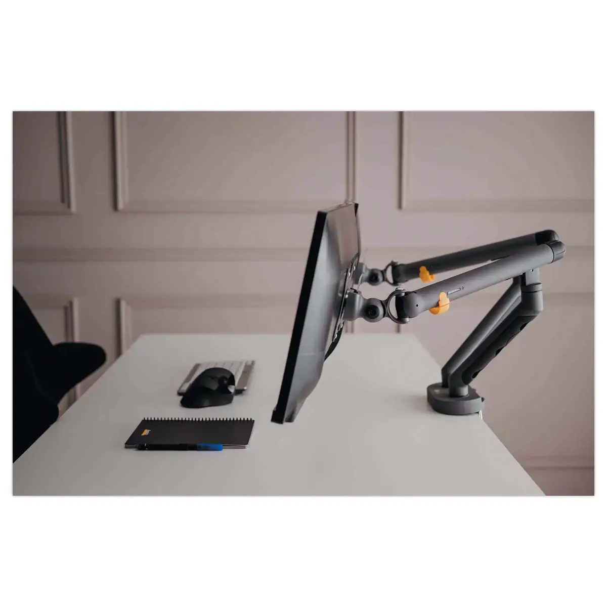 Bras porte-écran double BE Flexible Dual - Anthracite