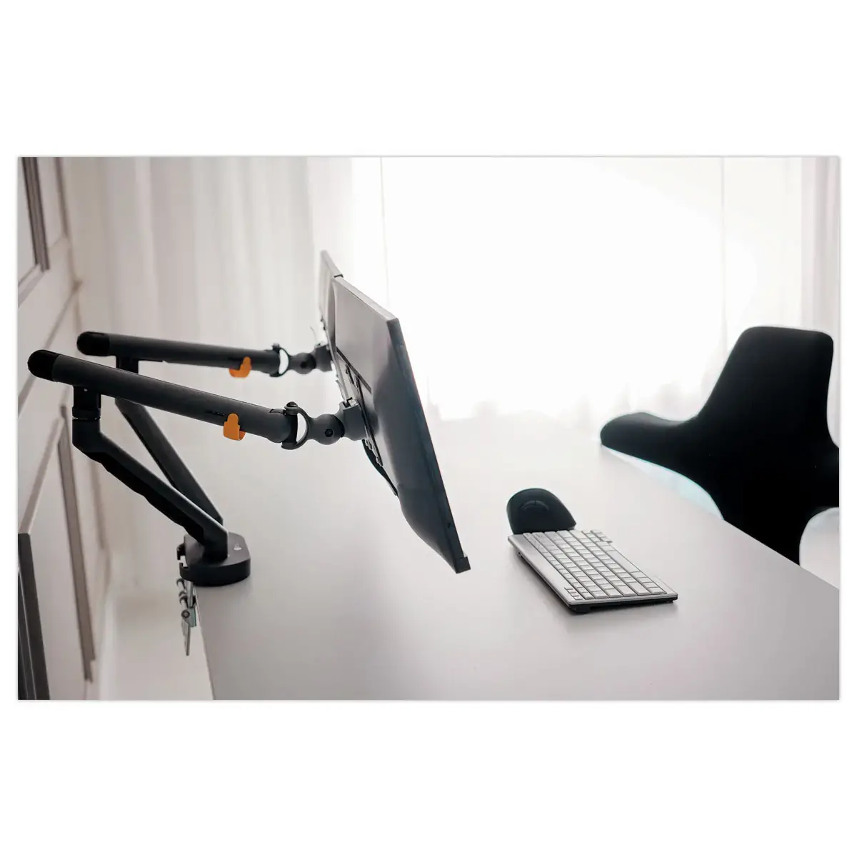 Bras porte-écran double BE Flexible Dual - Anthracite
