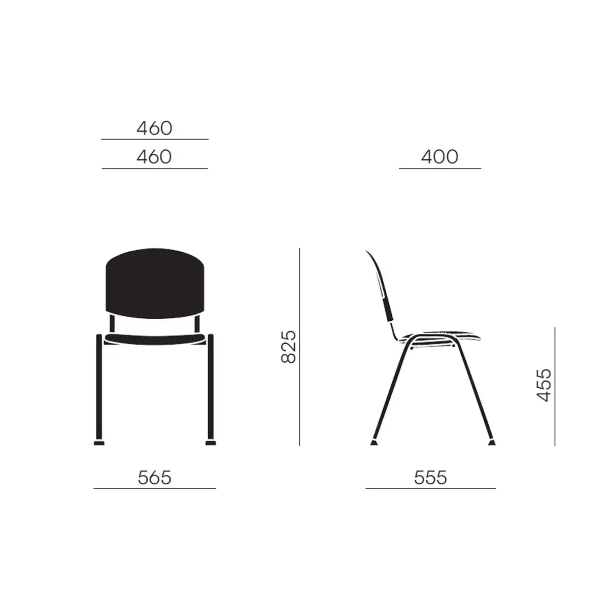 Chaise Iso plastique – Noir