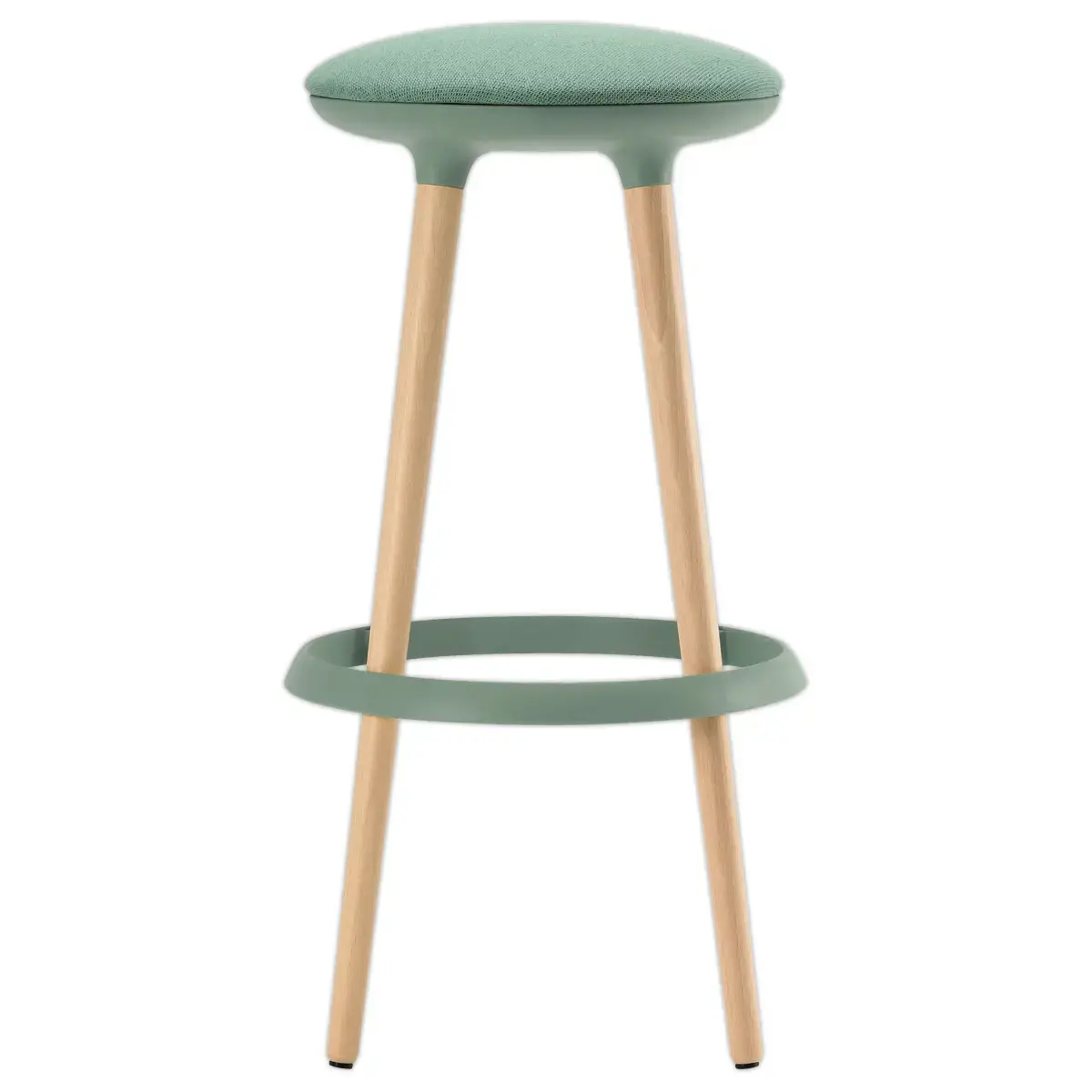 Tabouret haut tissu vert 