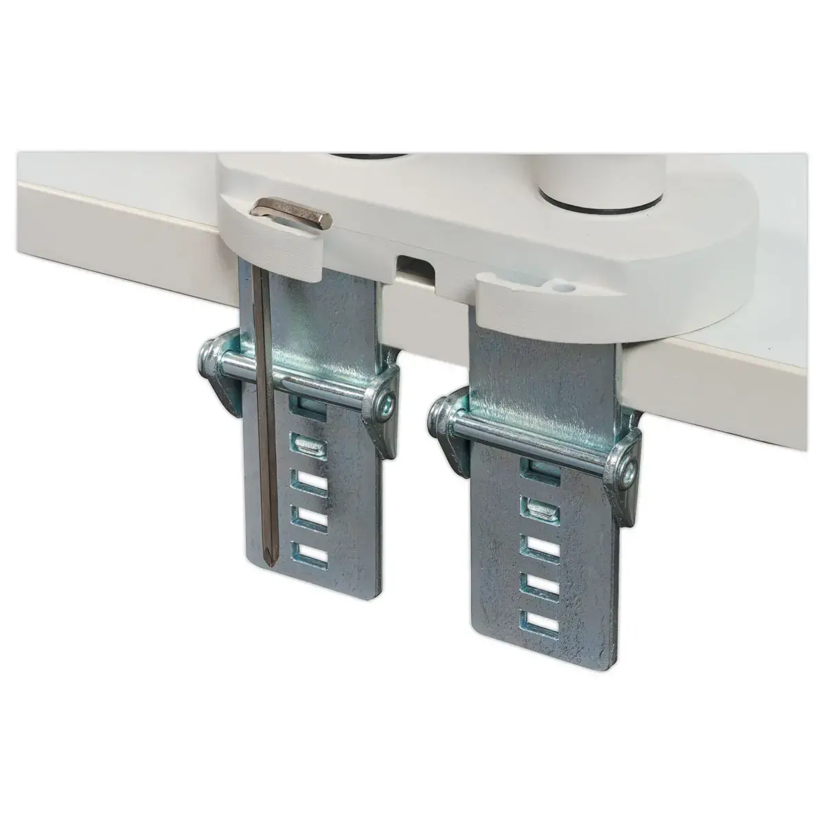 Bras porte-&eacute;crans double BE Flexible Dual blanc - Bakker 