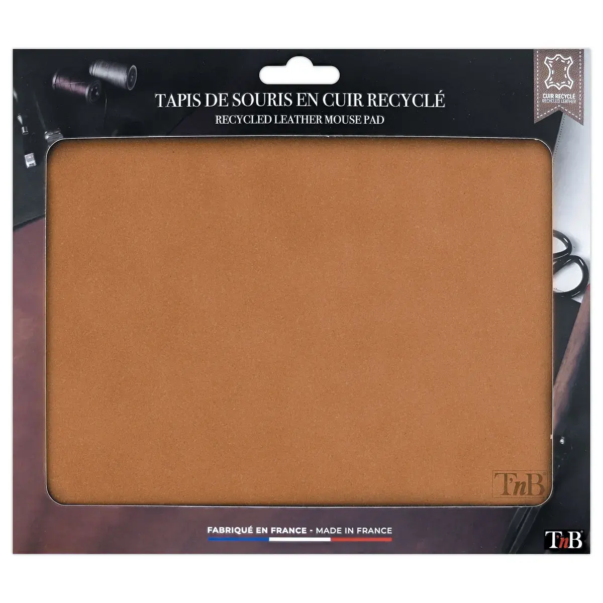 Tapis de souris en cuir recycl&eacute; 