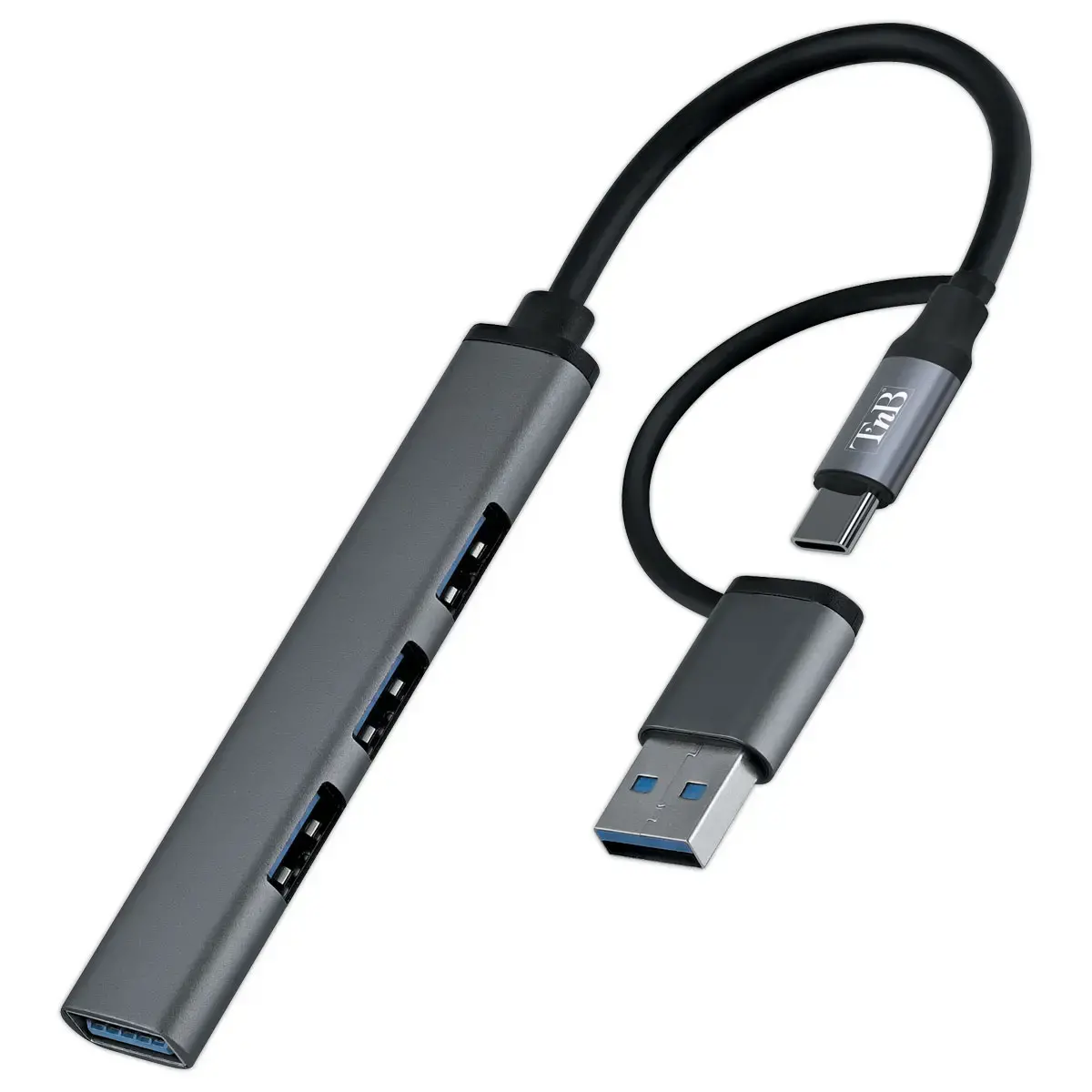 Hub USB-A et USB-C vers 4 ports USB-A – T’nB