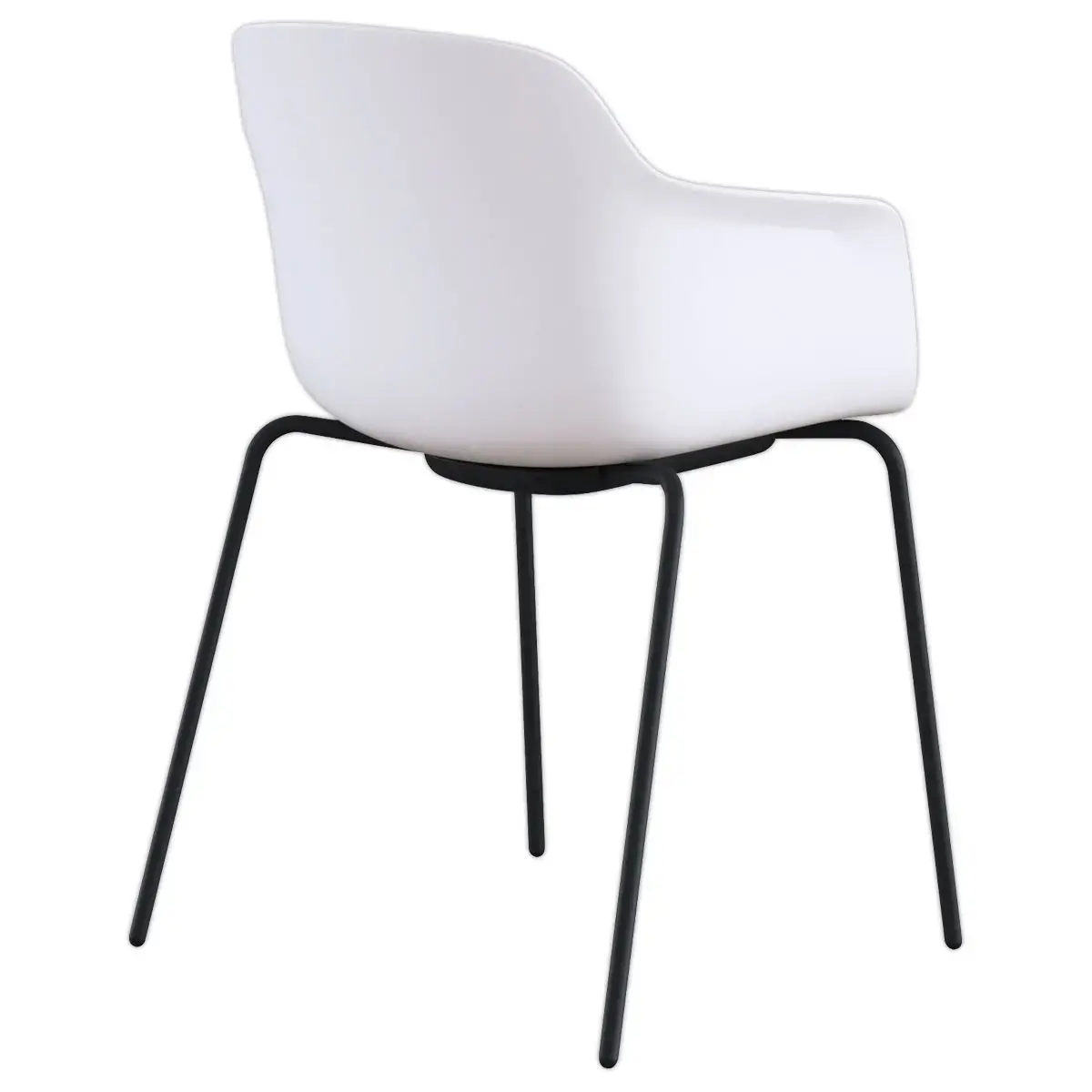 Fauteuil WEEKLY m&eacute;tal blanc mont&eacute; 