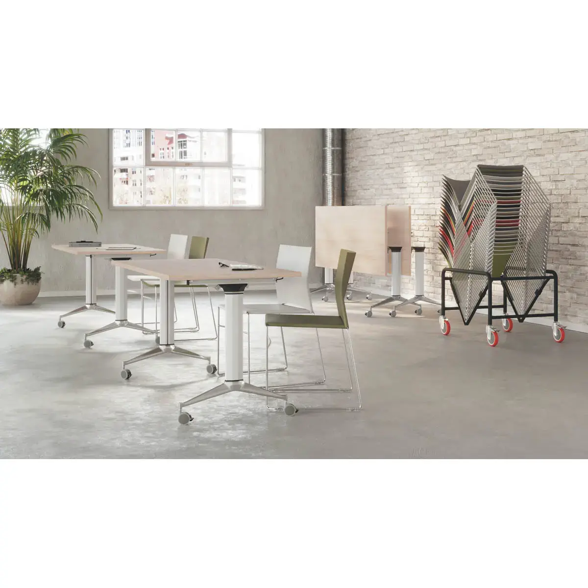Chaise Point blanc chrome