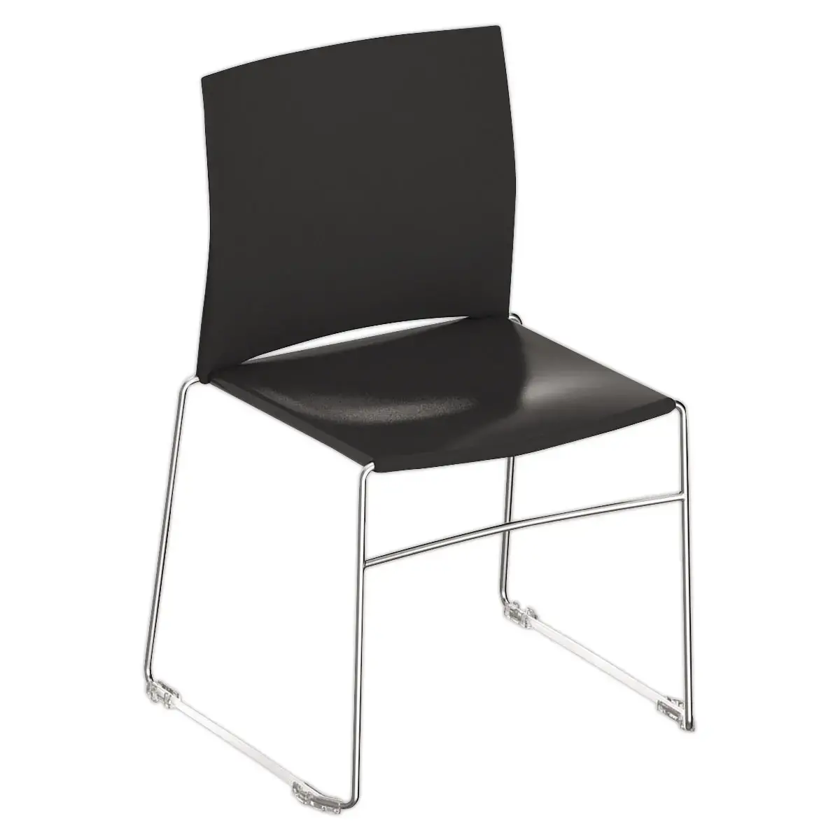 Chaise Point noir chrome