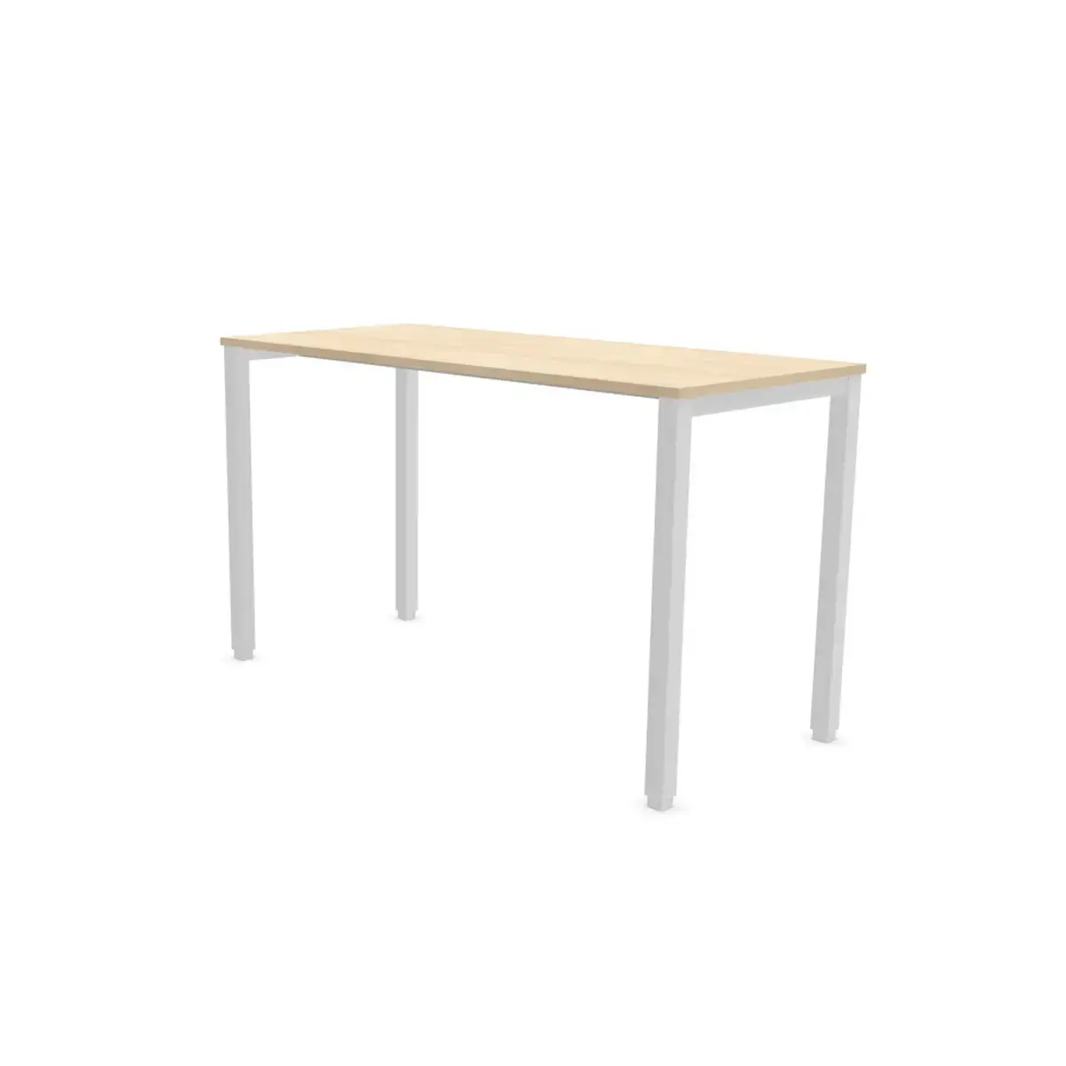 Table haute rectangulaire 180 x 80 Acacia /Blanc