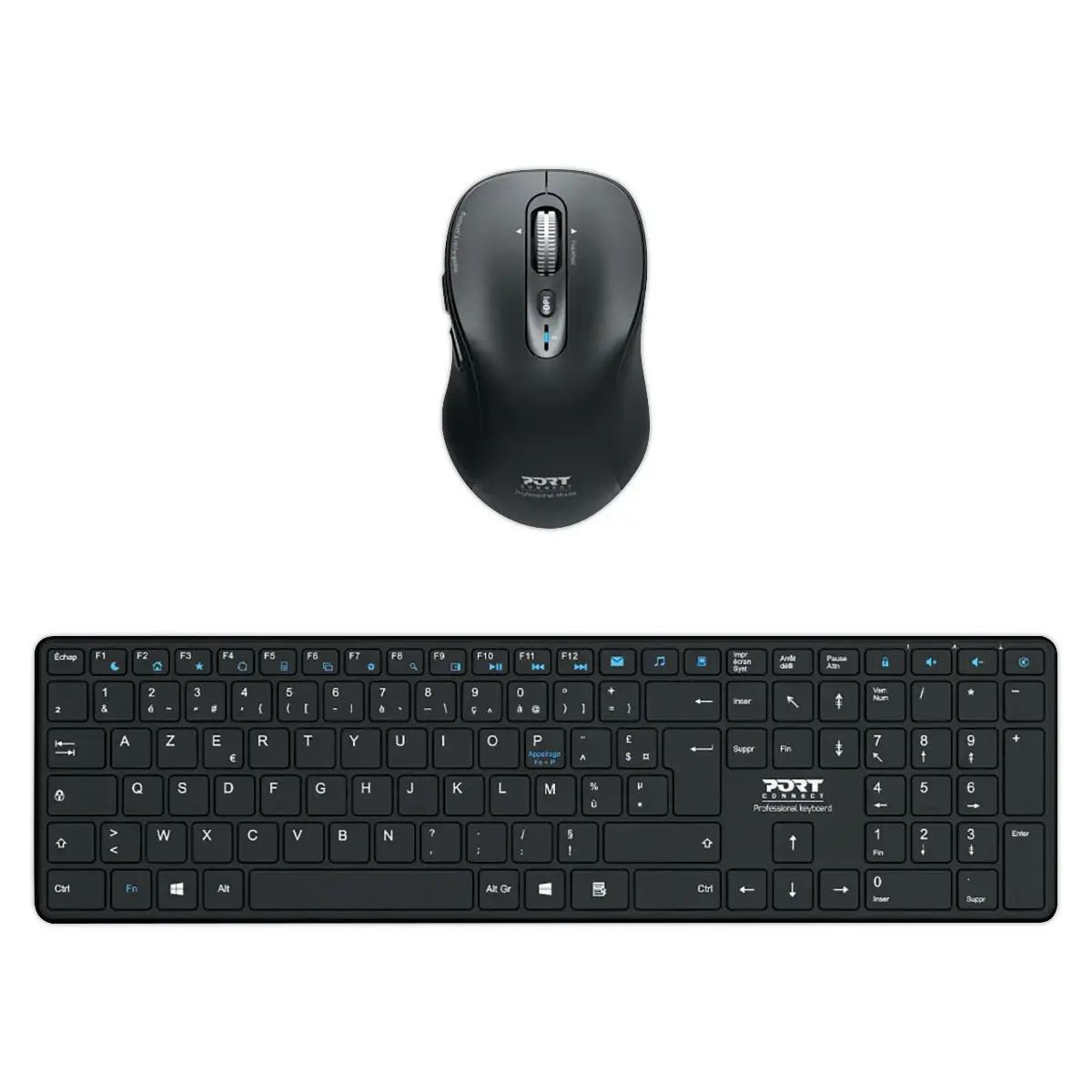 Kit clavier et souris sans fil expert Port Design 