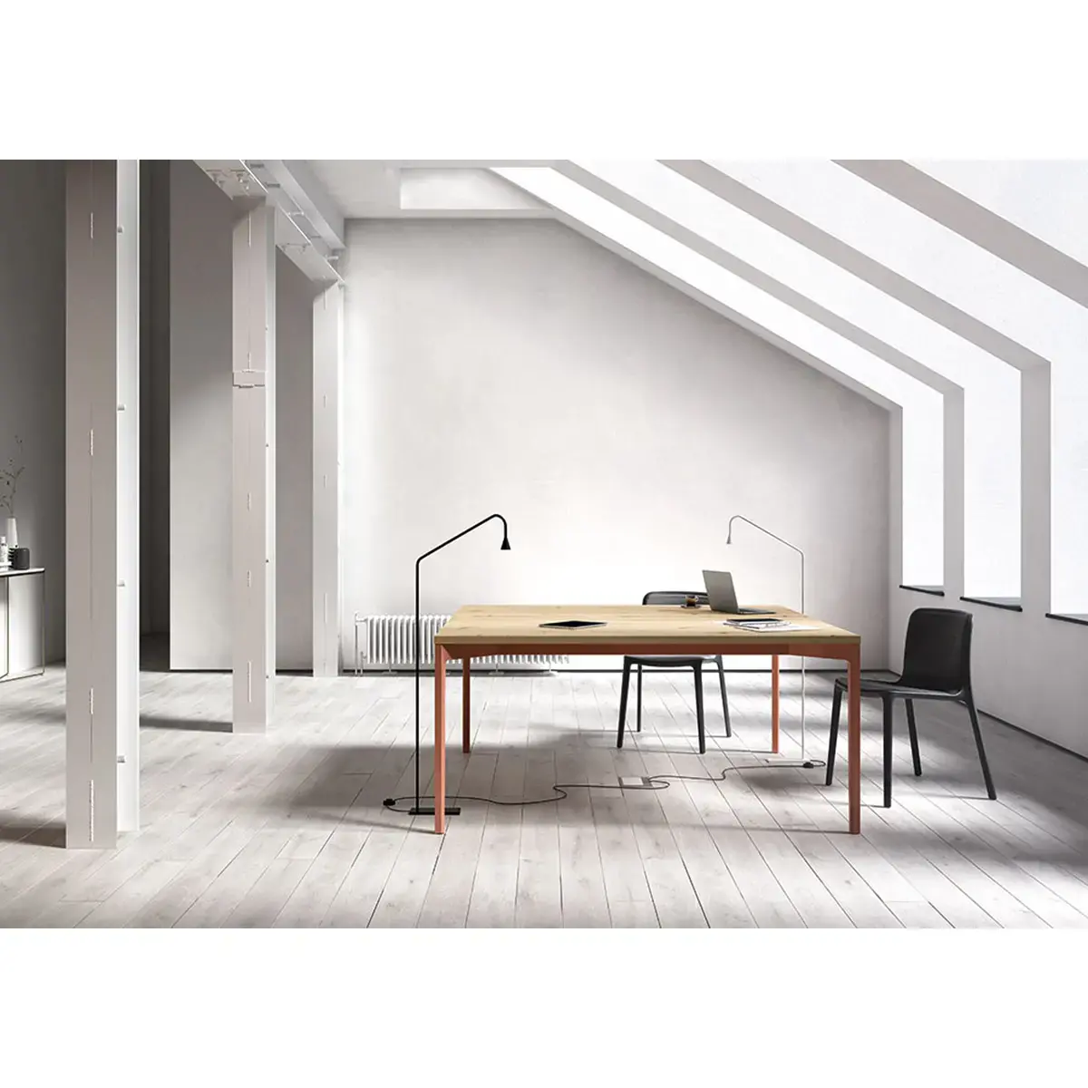 Bureau Bastia L 160 cheine veine / terracotta