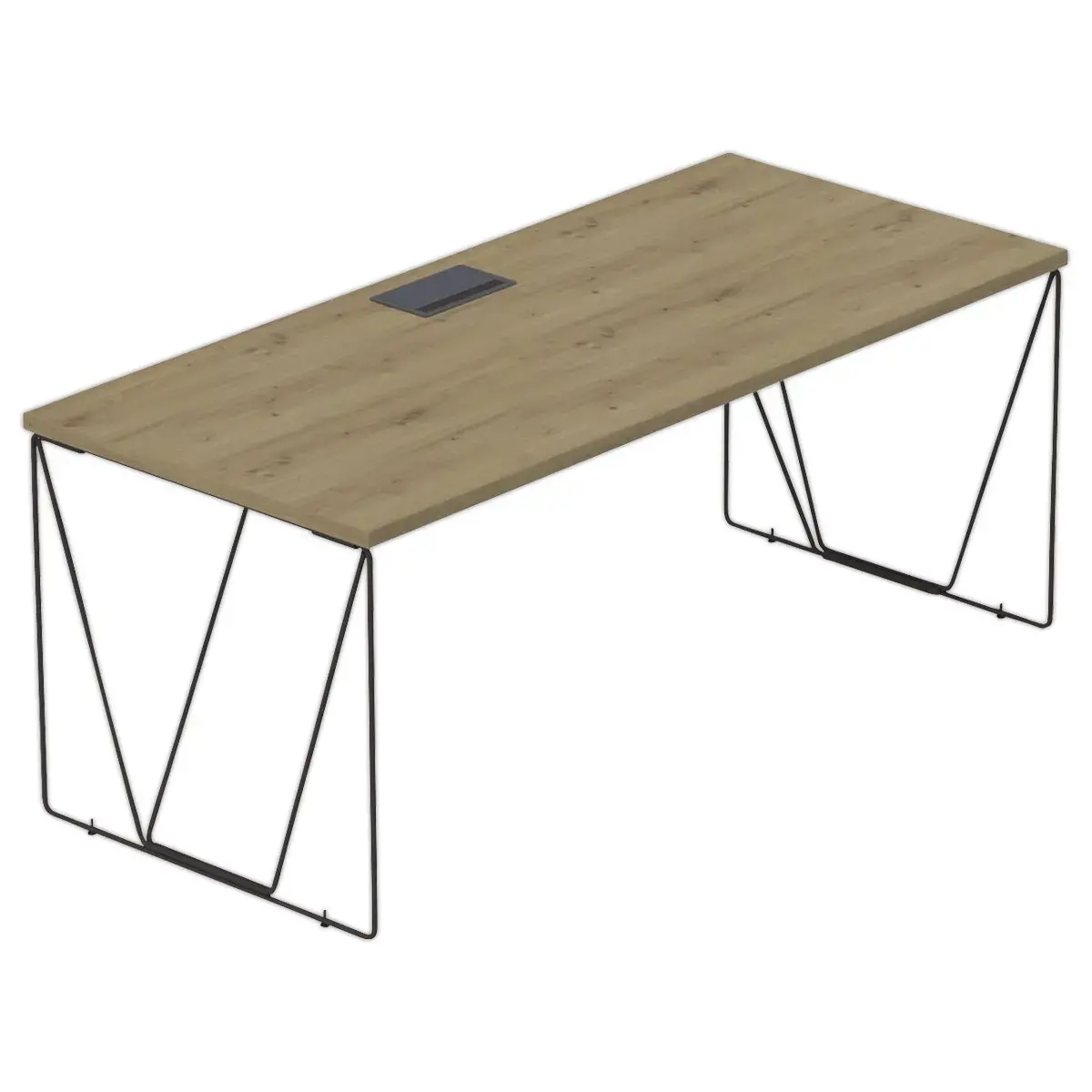 Bureau Beaunes L 180cm chene veine / noir