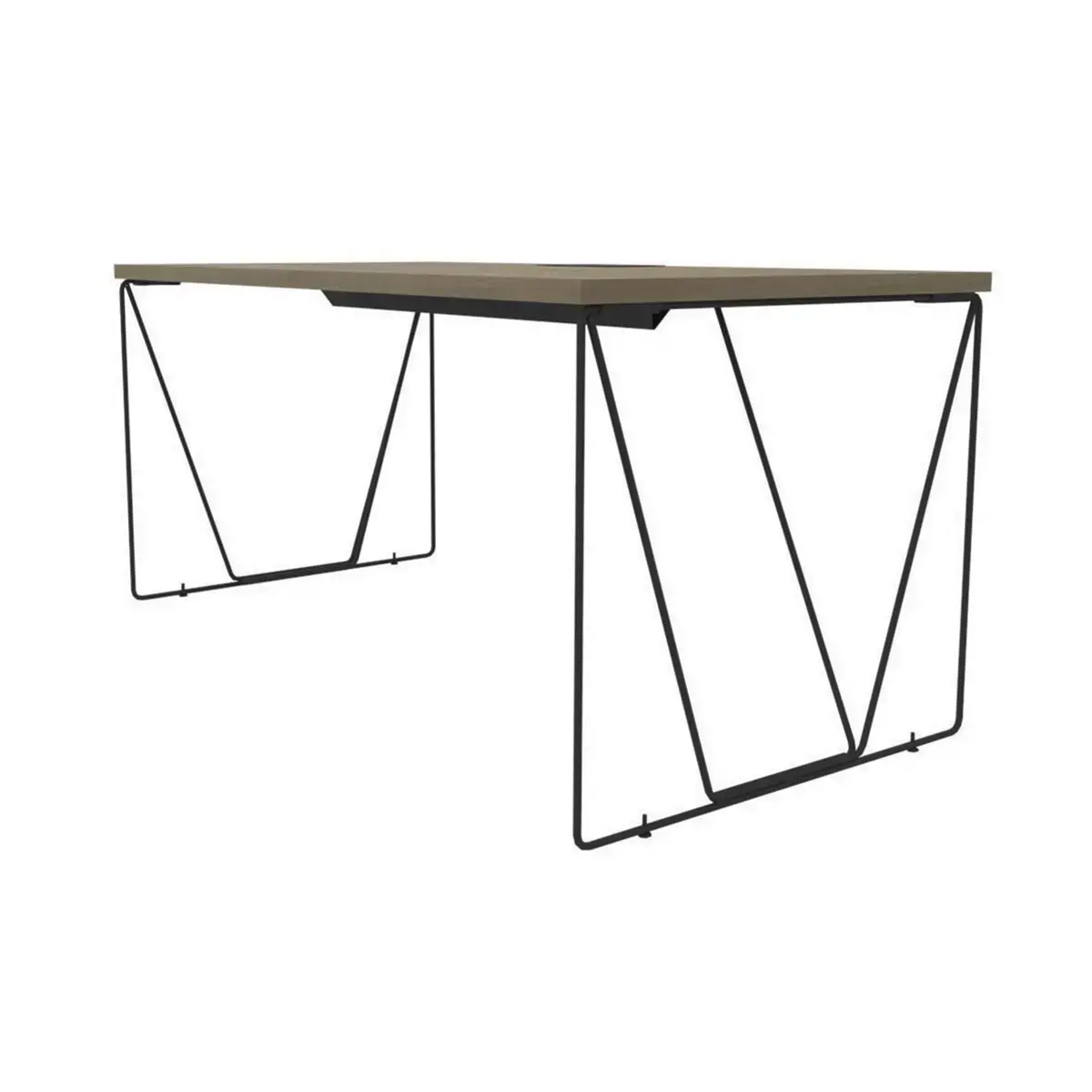 Bureau Beaunes L 180cm chene veine / noir