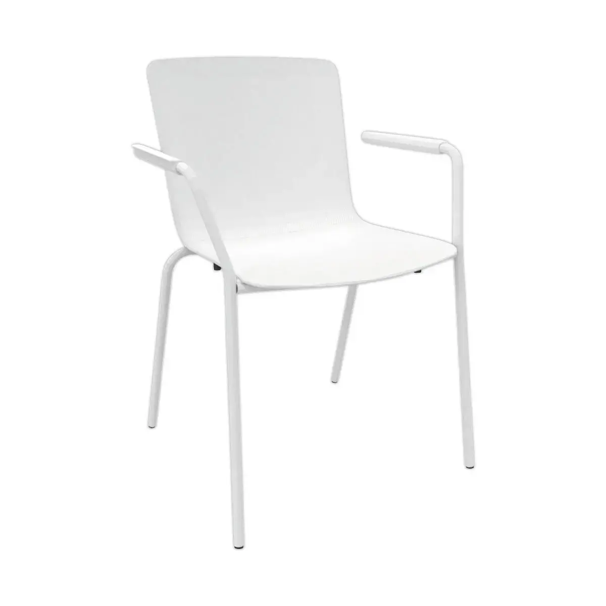 2 fauteuil 4 pieds acot polypropylene blanc
