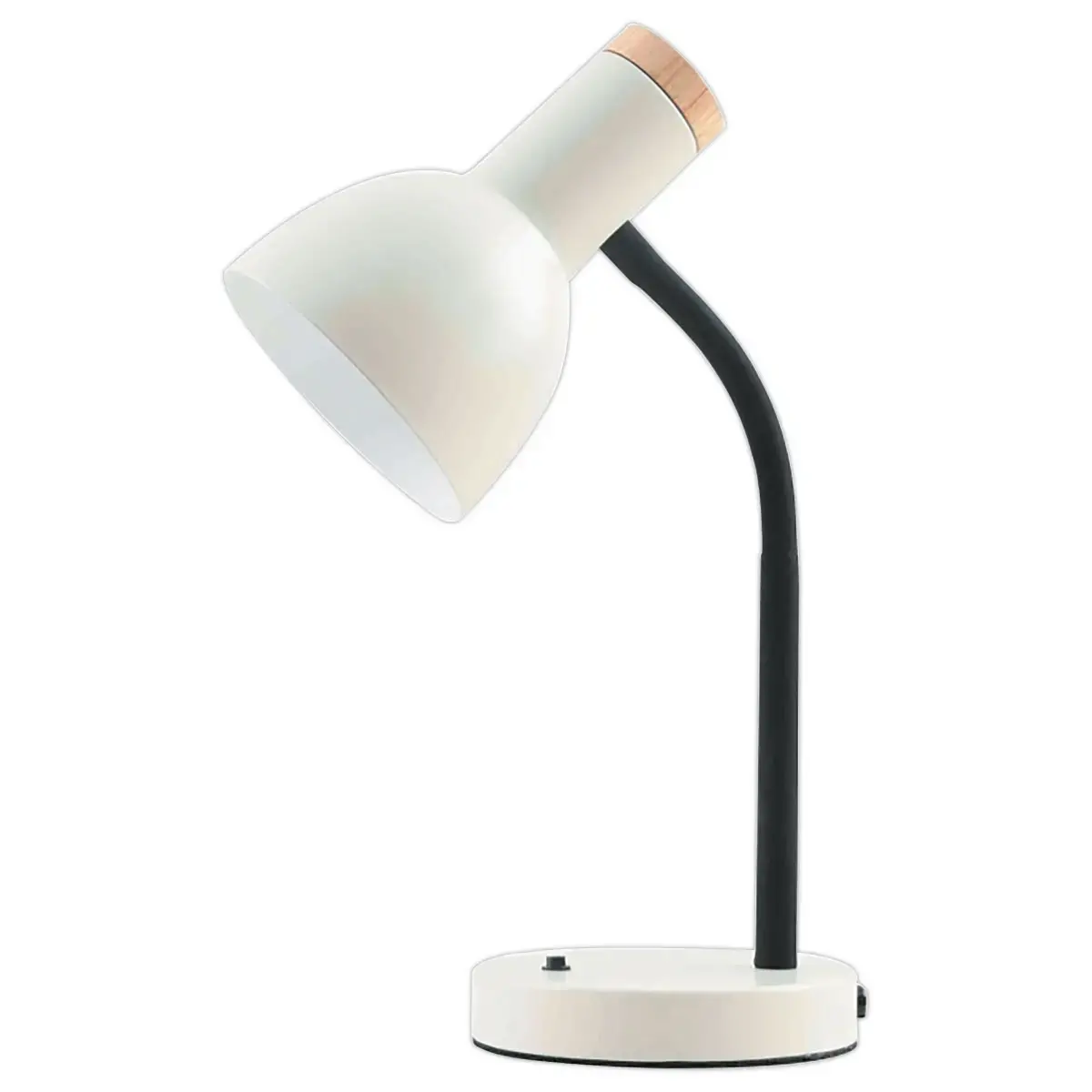 Lampe de bureau Andonios Bois/Blanc 